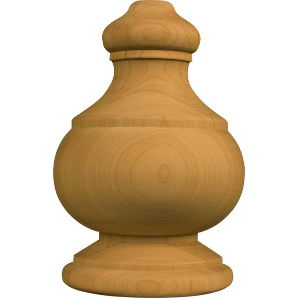 Osborne Wood Products 5 x 3 1/4 x 1 1/8 Lg. Traditional Half Round Finial in Cherry 7214C